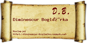 Diminescur Boglárka névjegykártya